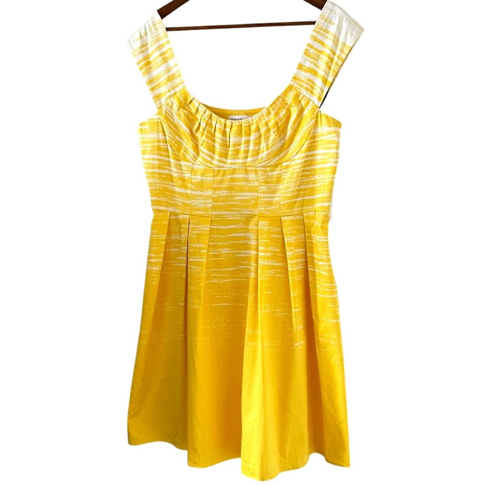 Calvin Klein NEW Sunray Sundress In Yellow Size 14